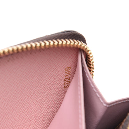 Louis Vuitton Damier Ebene Clemence Wallet Rose Ballerine 6 of 9
