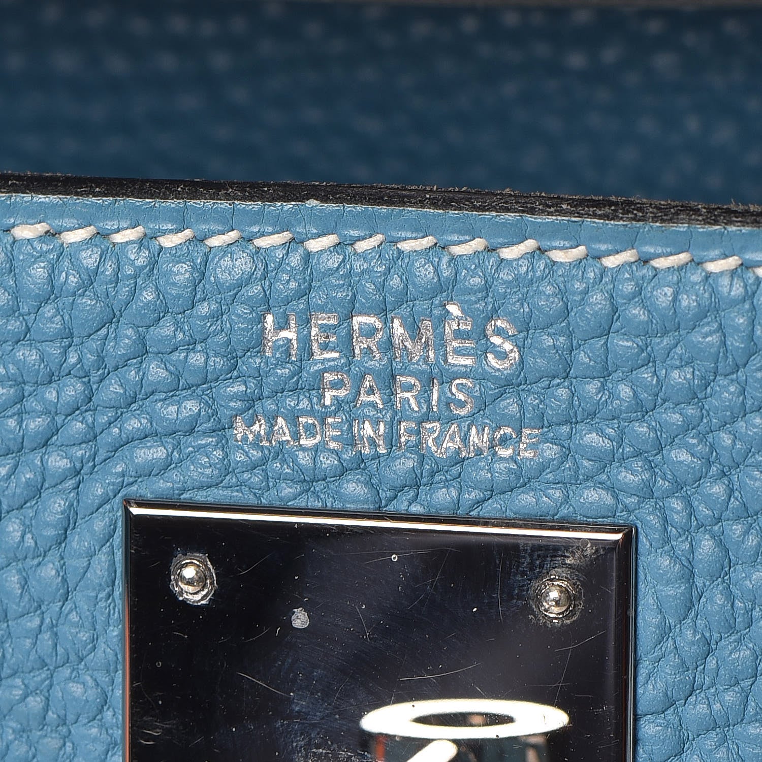 Hermes Togo Kelly Retourne 32 Blue Jean 19 of 43