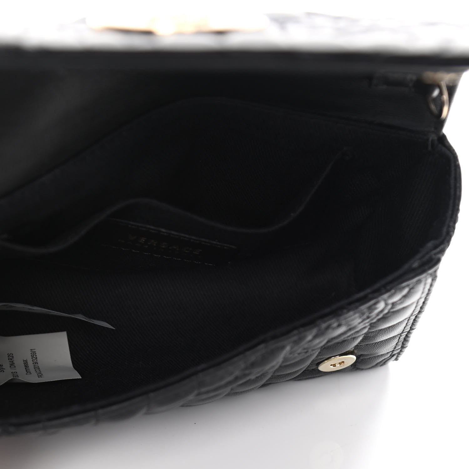 Versace Nappa Barocco Quilted Vanitas Crossbody Black 5 of 9