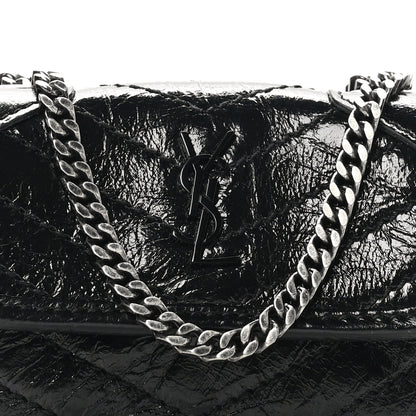 Saint Laurent Crinkled Calfskin Matelasse Monogram Niki Airpods Holder Micro Bag Black 7 of 10