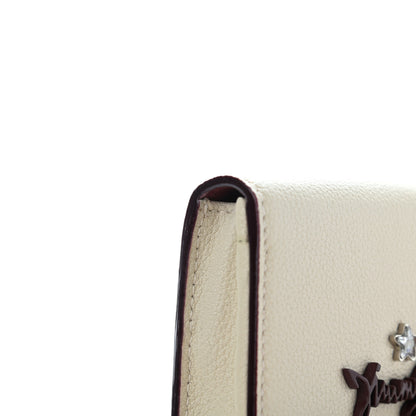 Jimmy Choo Grainy Calfskin Zuri Card Holder Linen 12 of 12