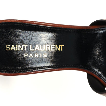 Saint Laurent Calfskin Tribute 85 Slide Sandals 35.5 New Papaya 8 of 10