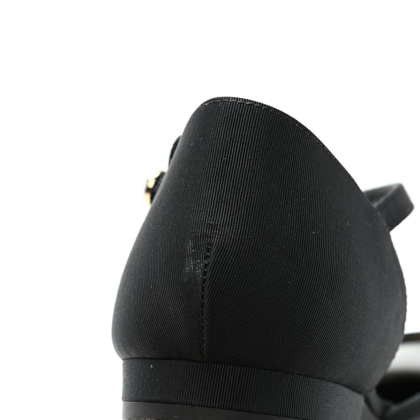 Mesh Grosgrain Cap Toe CC Flats 41 Black