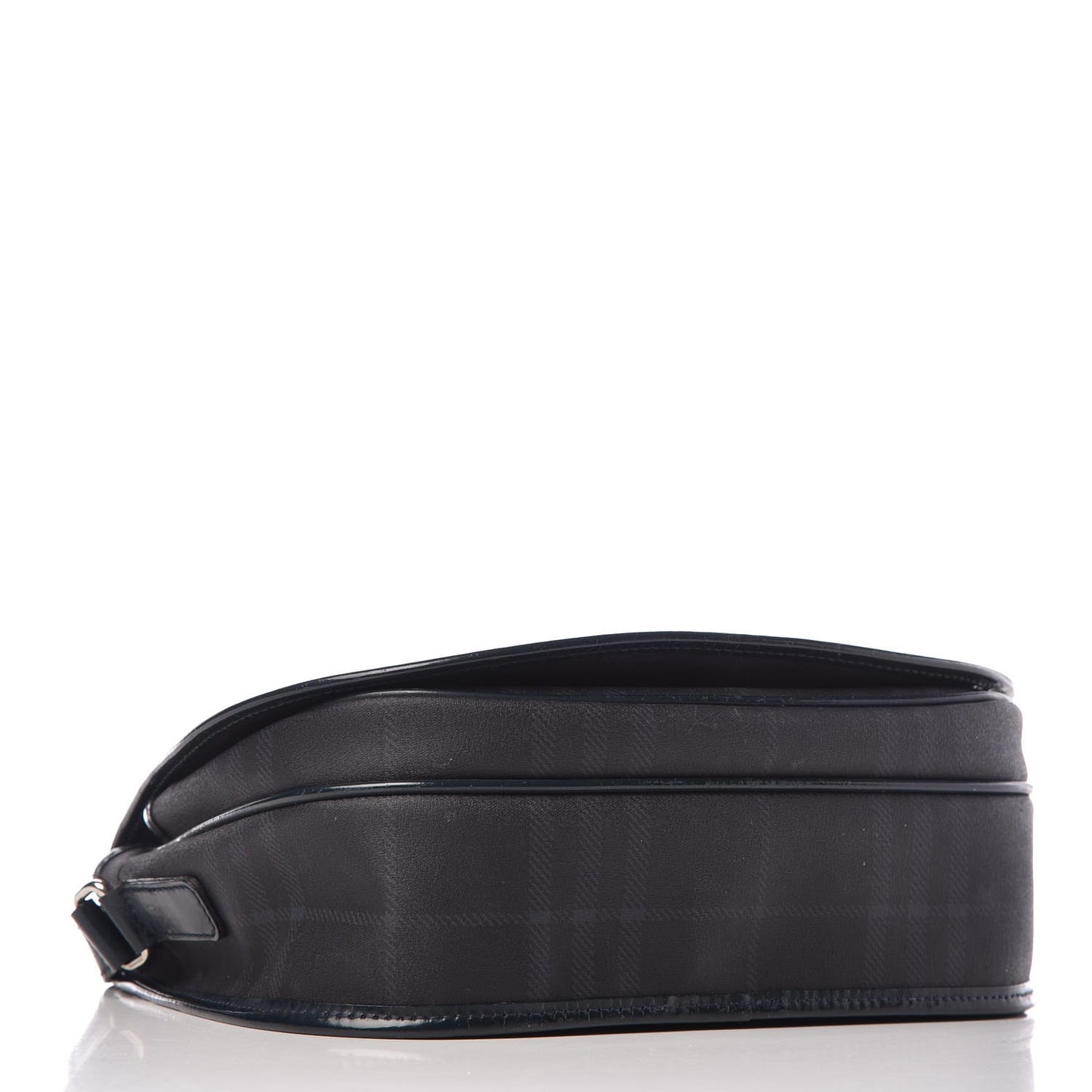 London Check Crossbody Messenger Bag Charcoal Navy