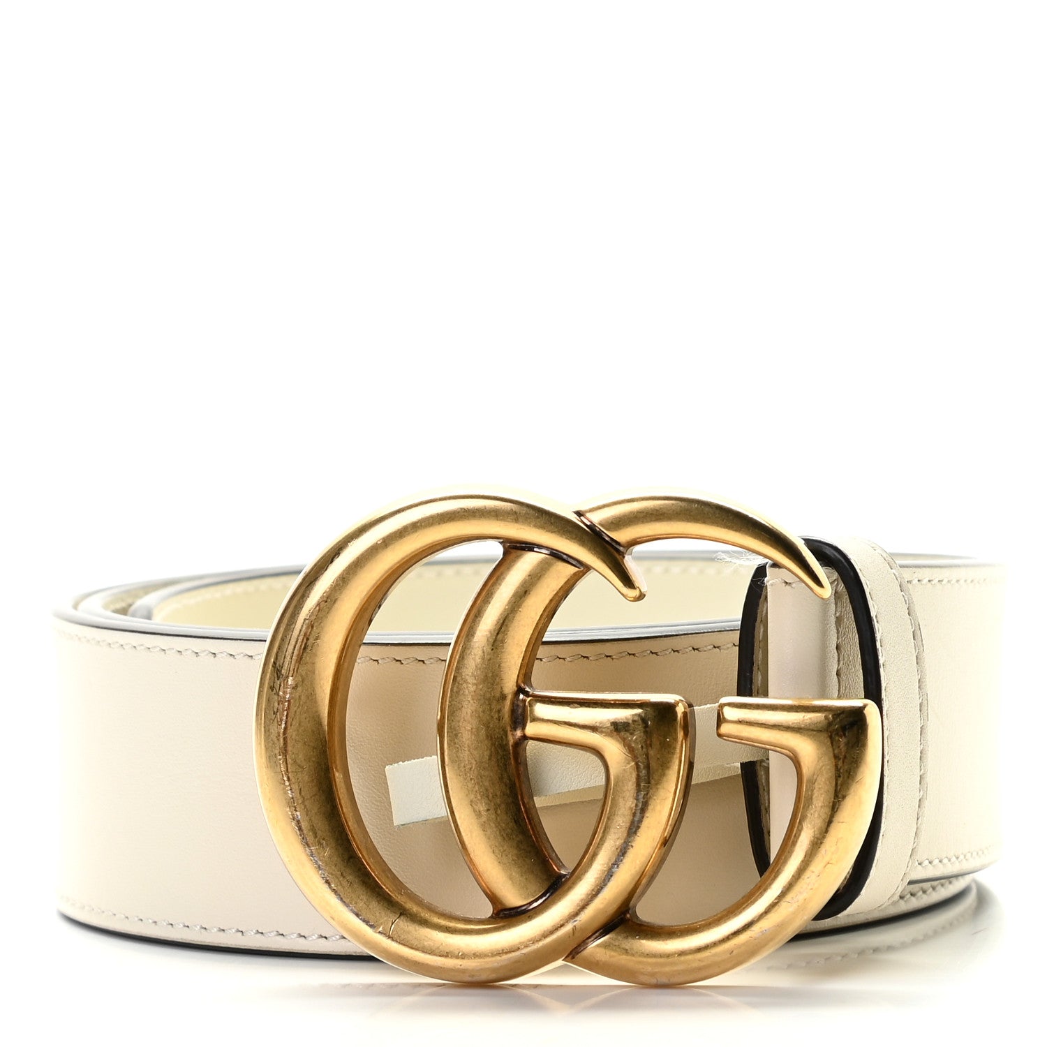 Gucci Calfskin Double G 40mm Belt 85 34 Mystic White 1 of 6