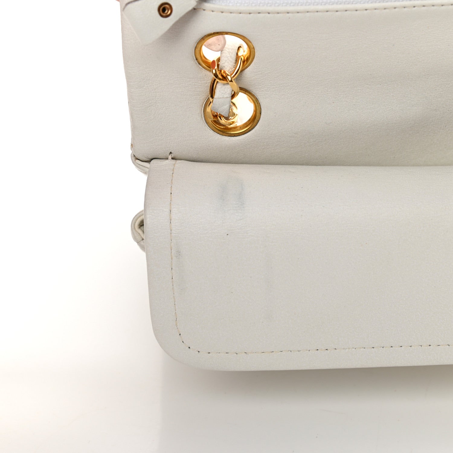 Chanel Lambskin Quilted Small Double Flap White 16 of 25
