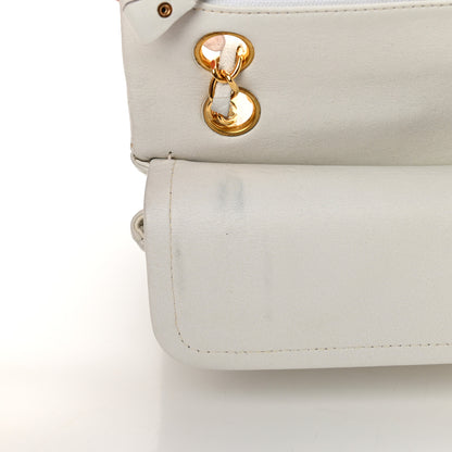 Chanel Lambskin Quilted Small Double Flap White 16 of 25