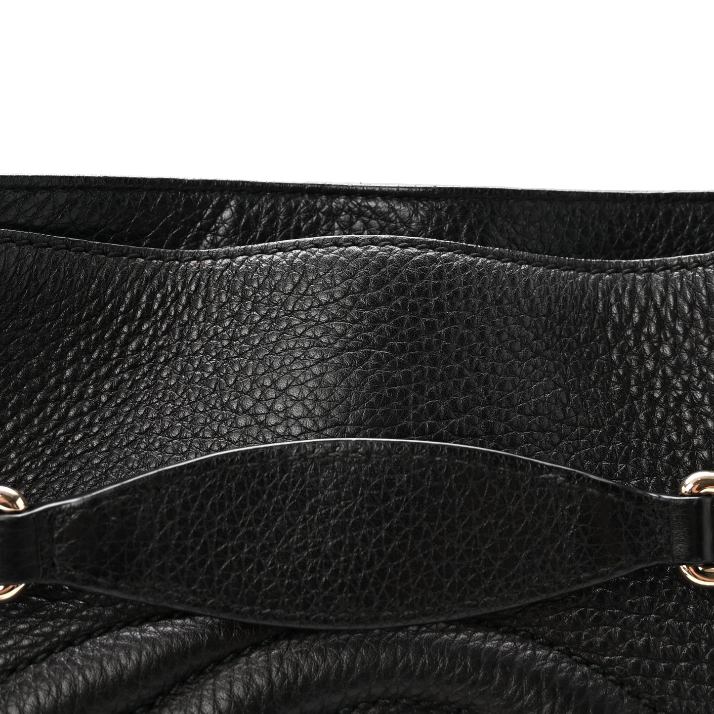 Pebbled Calfskin Medium Soho Chain Shoulder Bag Black