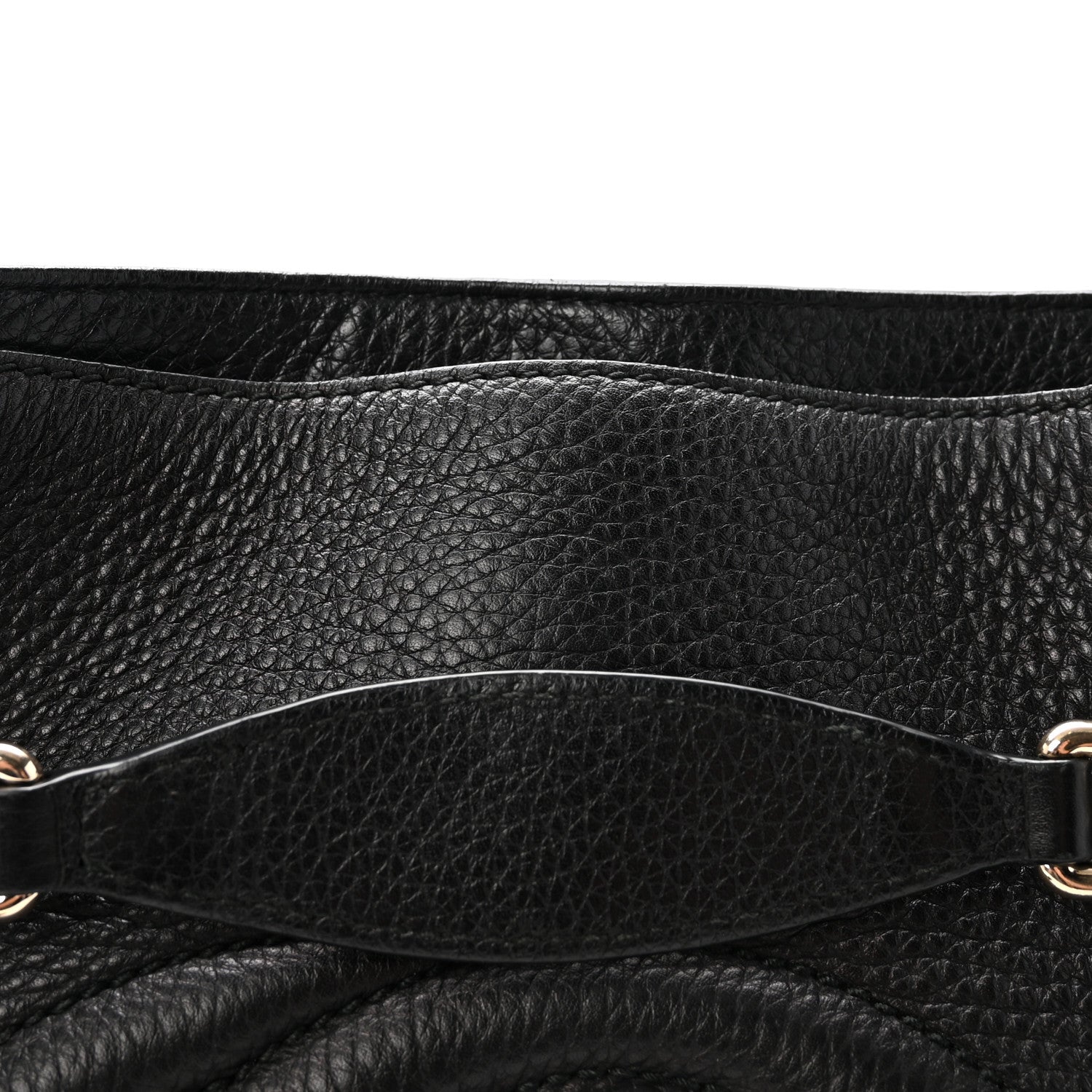 Gucci Pebbled Calfskin Medium Soho Chain Shoulder Bag Black 8 of 10