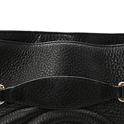 Gucci Pebbled Calfskin Medium Soho Chain Shoulder Bag Black 8 of 10