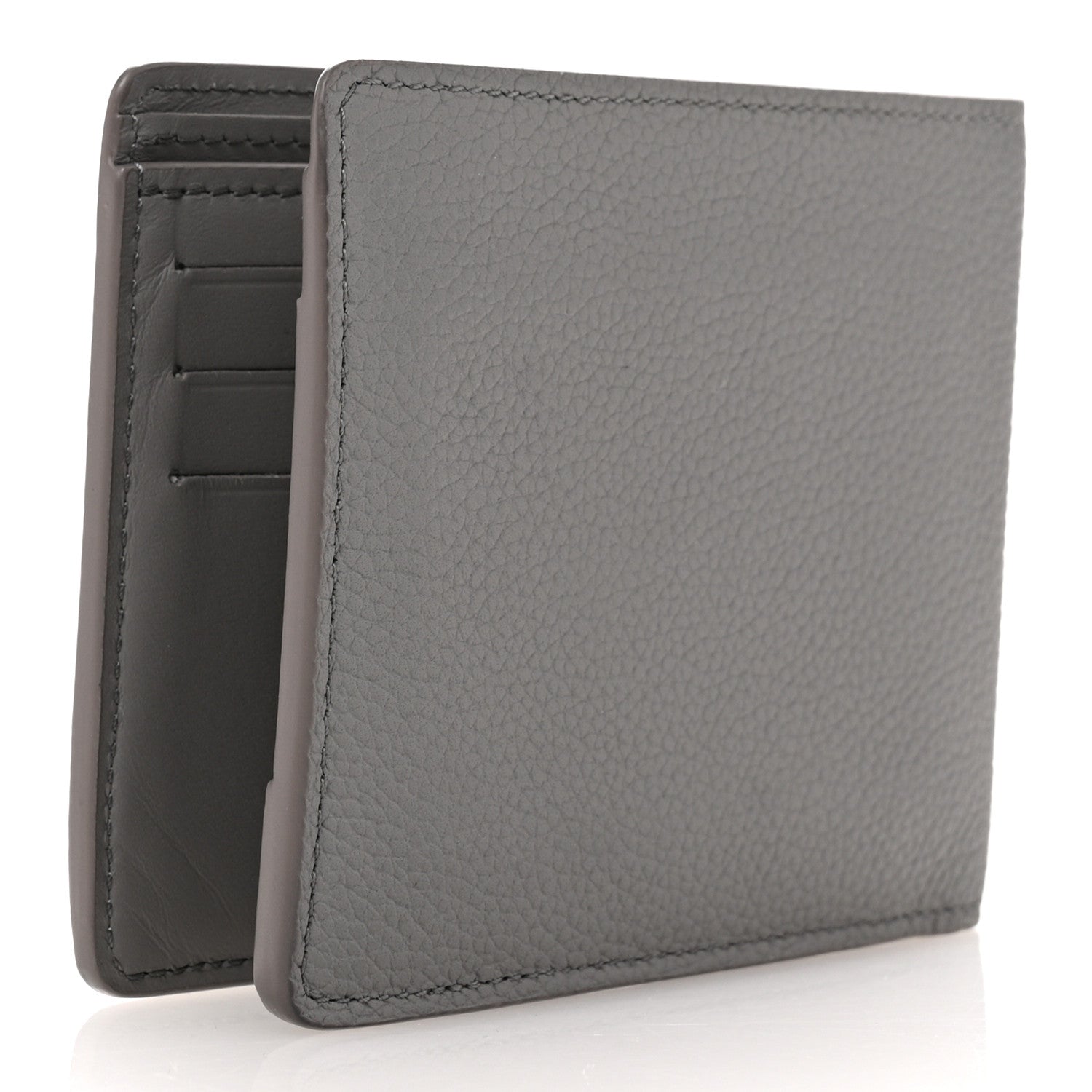 Louis Vuitton Grained Calfskin Aerogram Multiple Wallet Gris 3 of 9