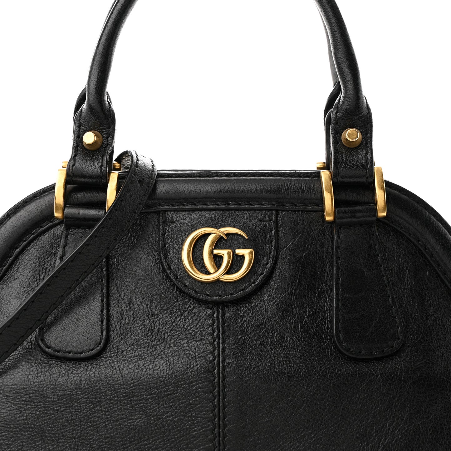 Calfskin Medium Re(Belle) Top Handle Bag Black