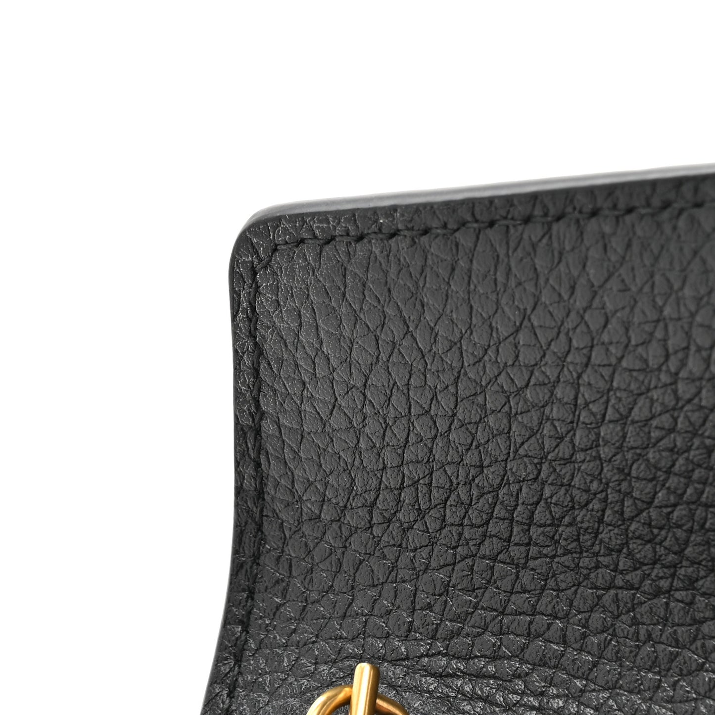 Calfskin GG Marmont Chain Wallet Bag Black