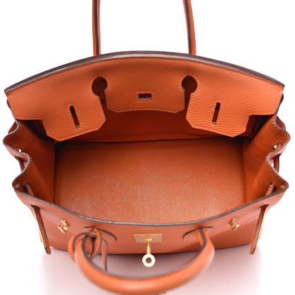 Hermes Togo Birkin 30 Orange 7 of 32