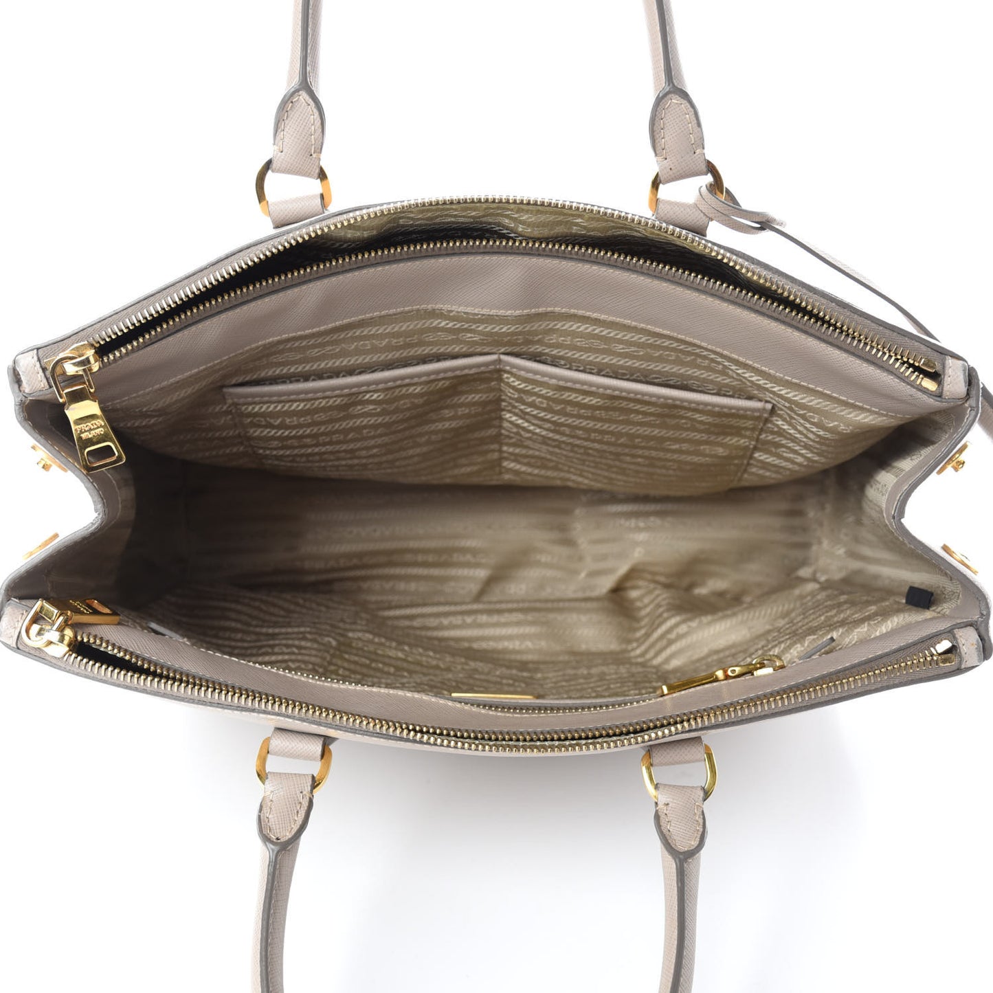Saffiano Large Galleria Double Zip Tote Pomice
