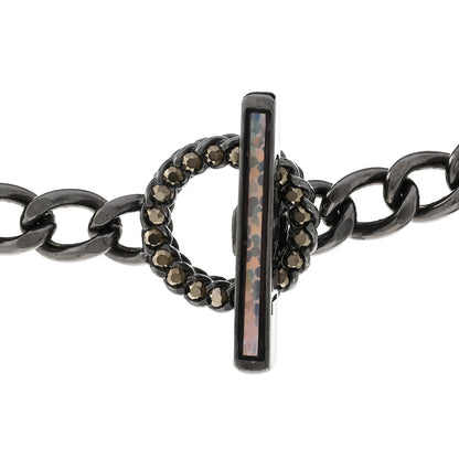 Chanel Crystal Enamel Pearl CC Logo Chain Choker Ruthenium Multicolor 4 of 6
