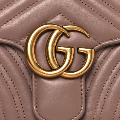 Gucci Calfskin Matelasse GG Marmont Clutch Porcelain Rose 8 of 10