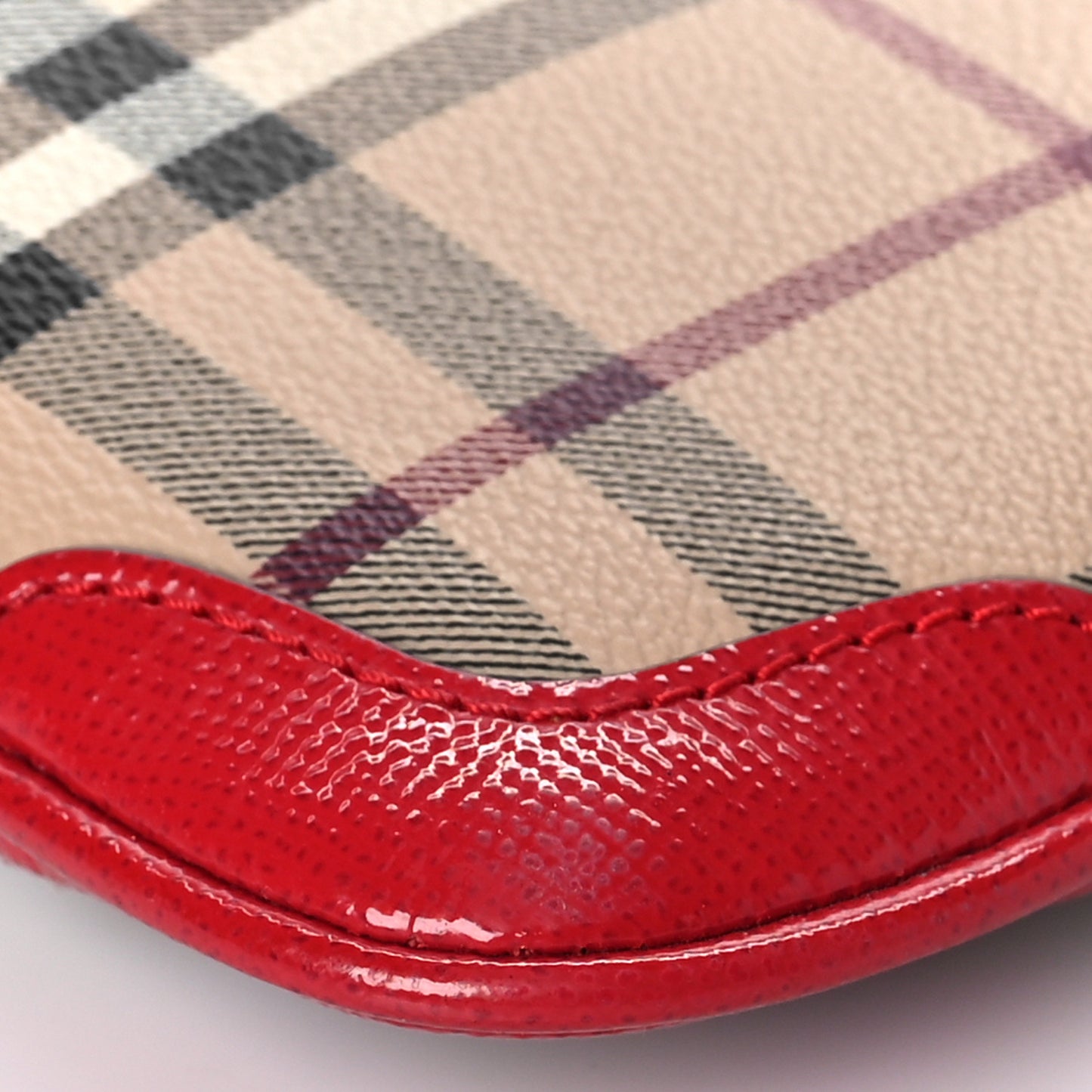 Haymarket Check Small Peyton Crossbody Clutch Bag Military Red