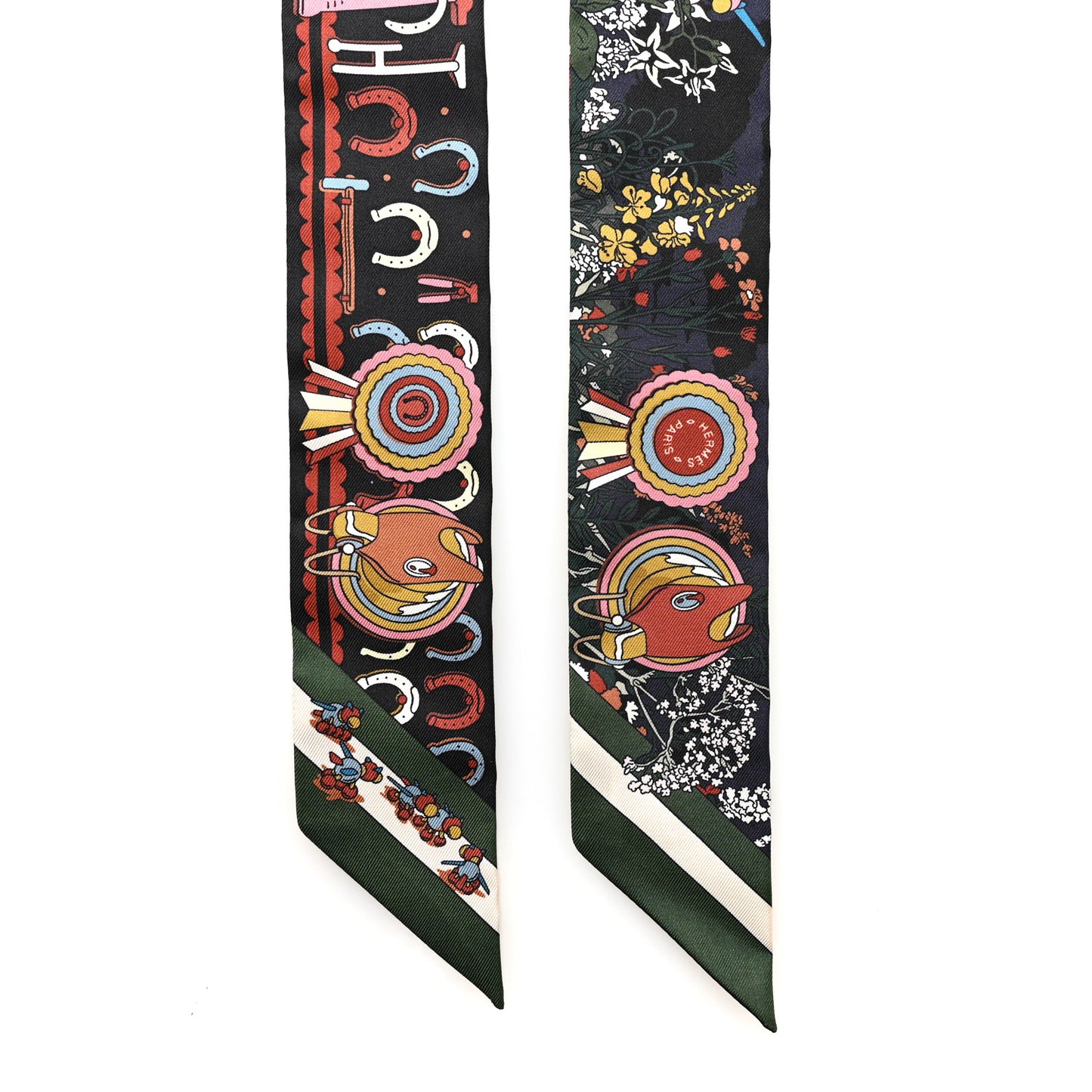 Silk Pony Pit Stop Twilly Vert Black