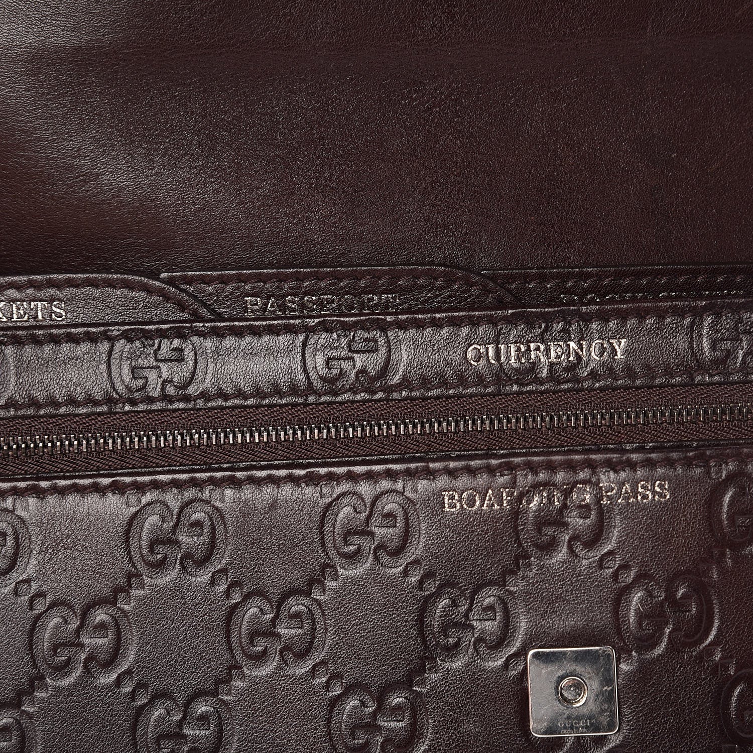 Gucci Guccissima Travel Document Case Brown 11 of 14