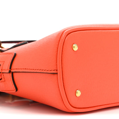 Gucci Textured Dollar Calfskin Mini Diana Dome Tote Bag Deep Orange Spicy Cyclamin 10 of 11