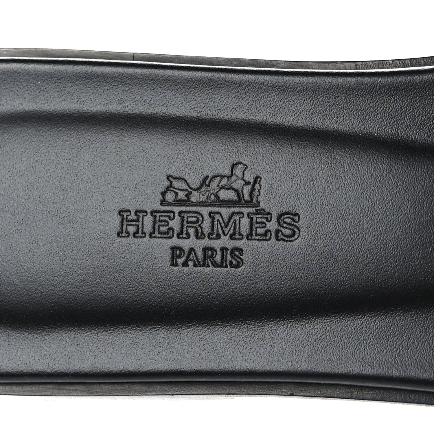 Hermes Box Calfskin Oran Sandals 36 Black 7 of 9