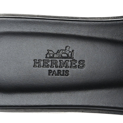 Hermes Box Calfskin Oran Sandals 36 Black 7 of 9