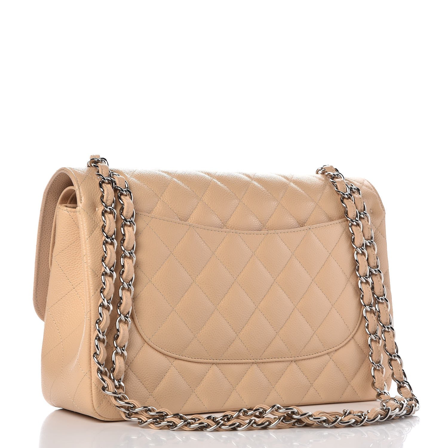 Chanel Caviar Quilted Jumbo Double Flap Beige Clair 3 of 13