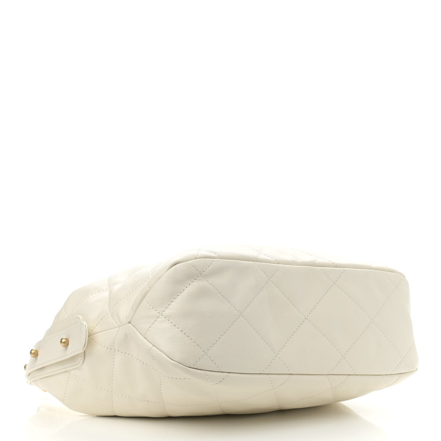 Calfskin Quilted Daily Hobo White