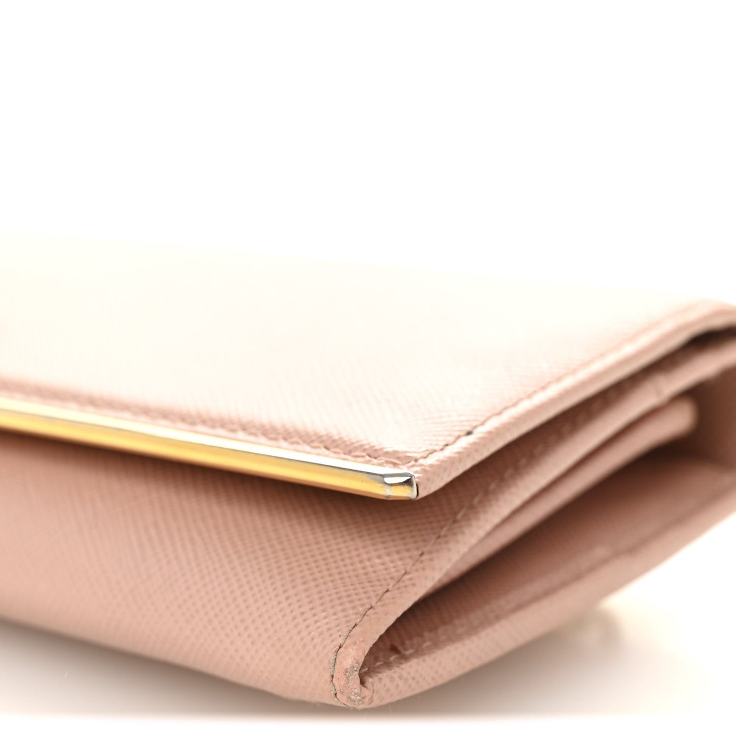 Saffiano Metal Bar Continental Flap Wallet Orchidea