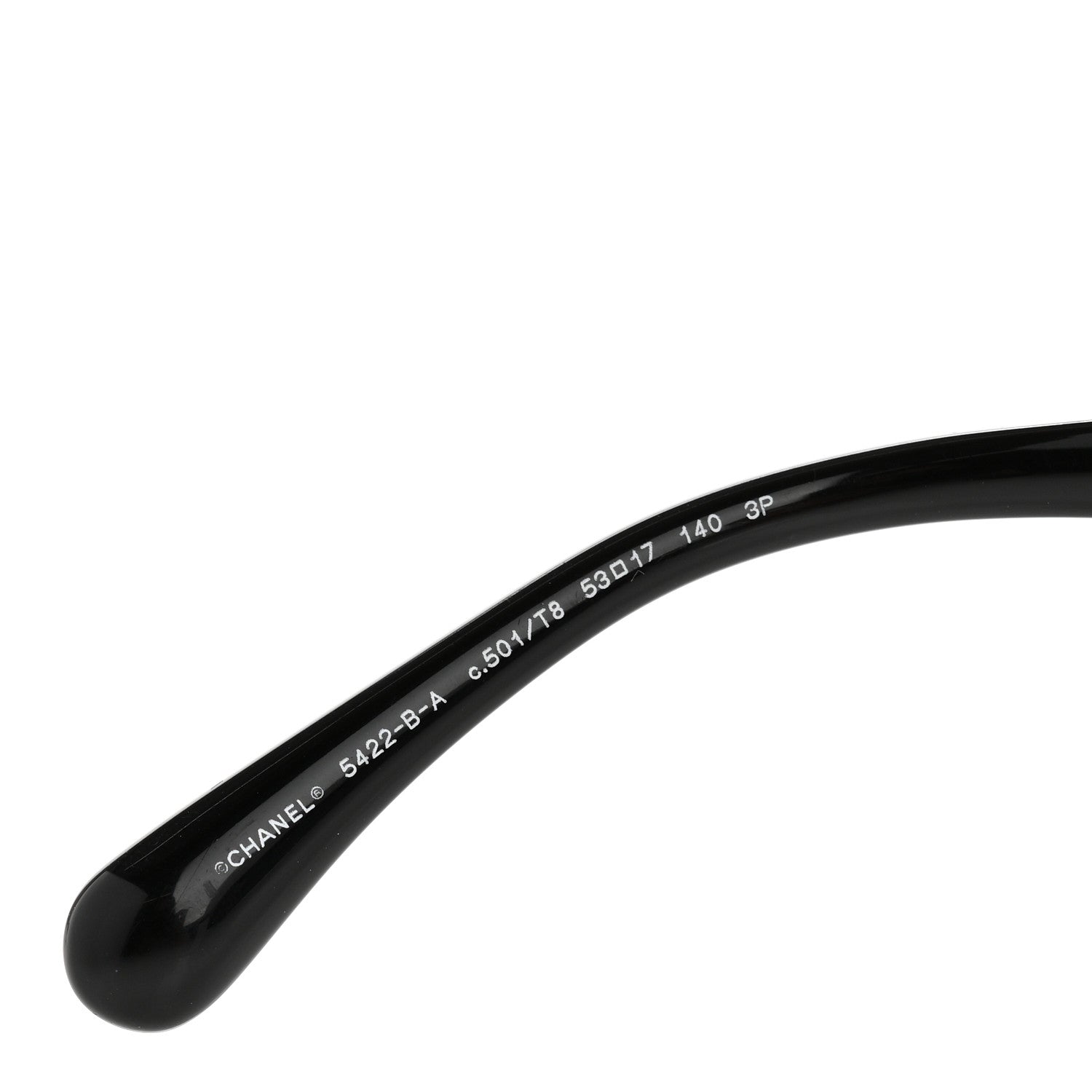 Chanel Acetate Strass Polarized Square Sunglasses 5422-B-A Black 5 of 9