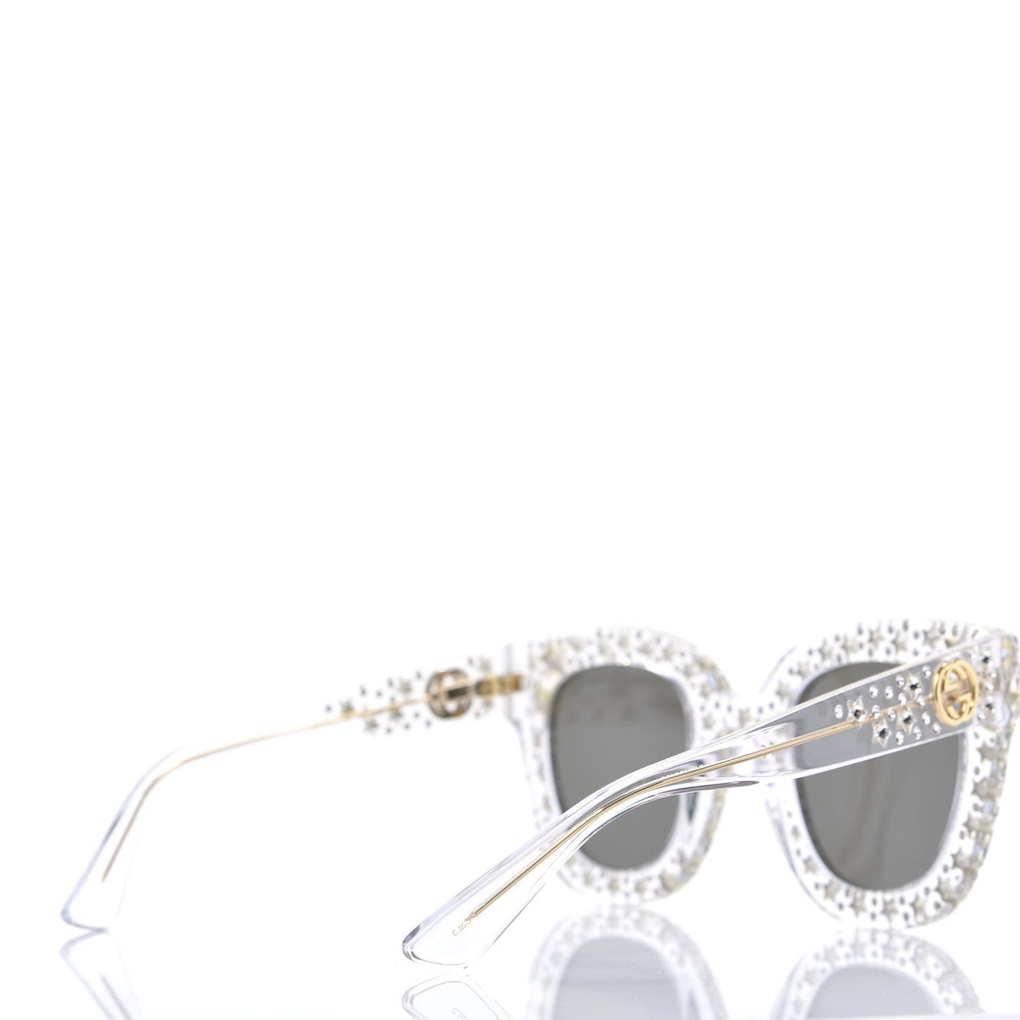Acetate Crystal Oversize Mirrored Star Sunglasses GG0116S