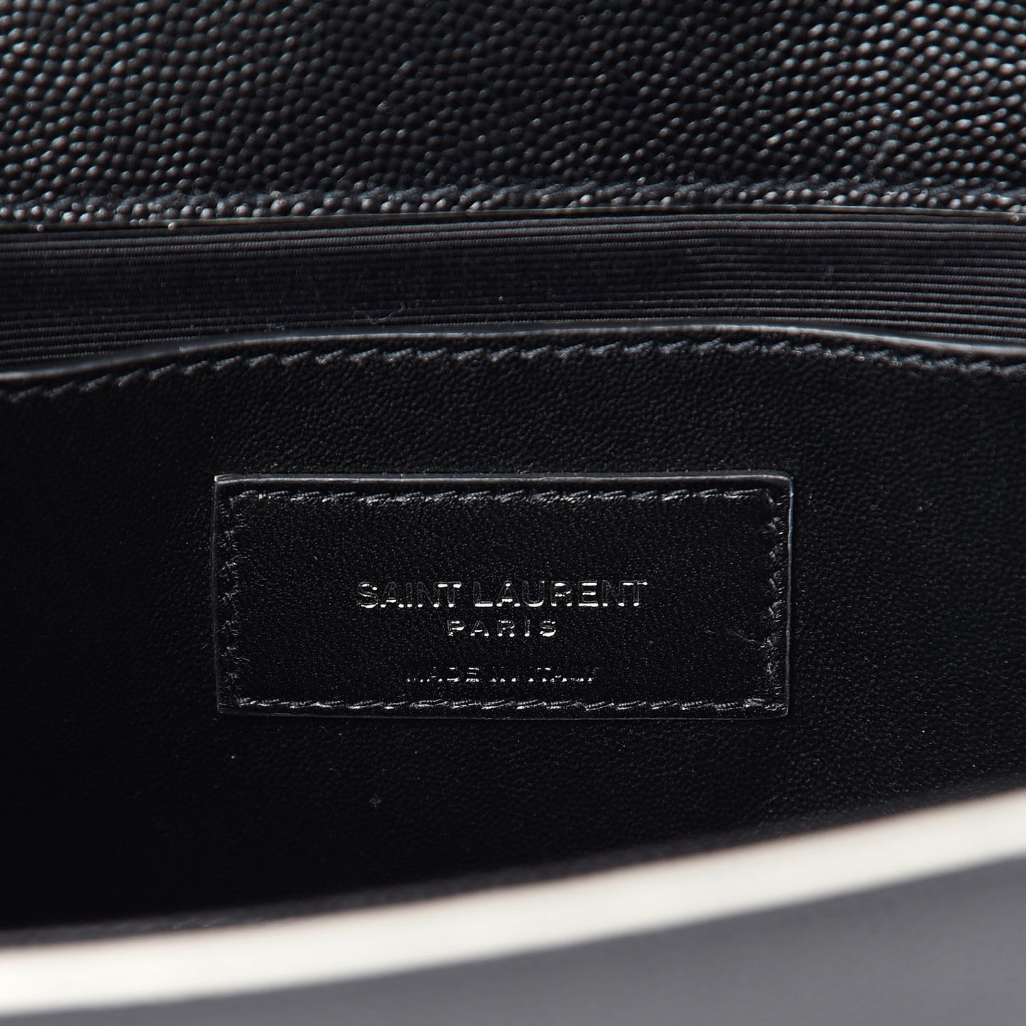 Grain De Poudre Medium Classic Monogram Kate Satchel Black White