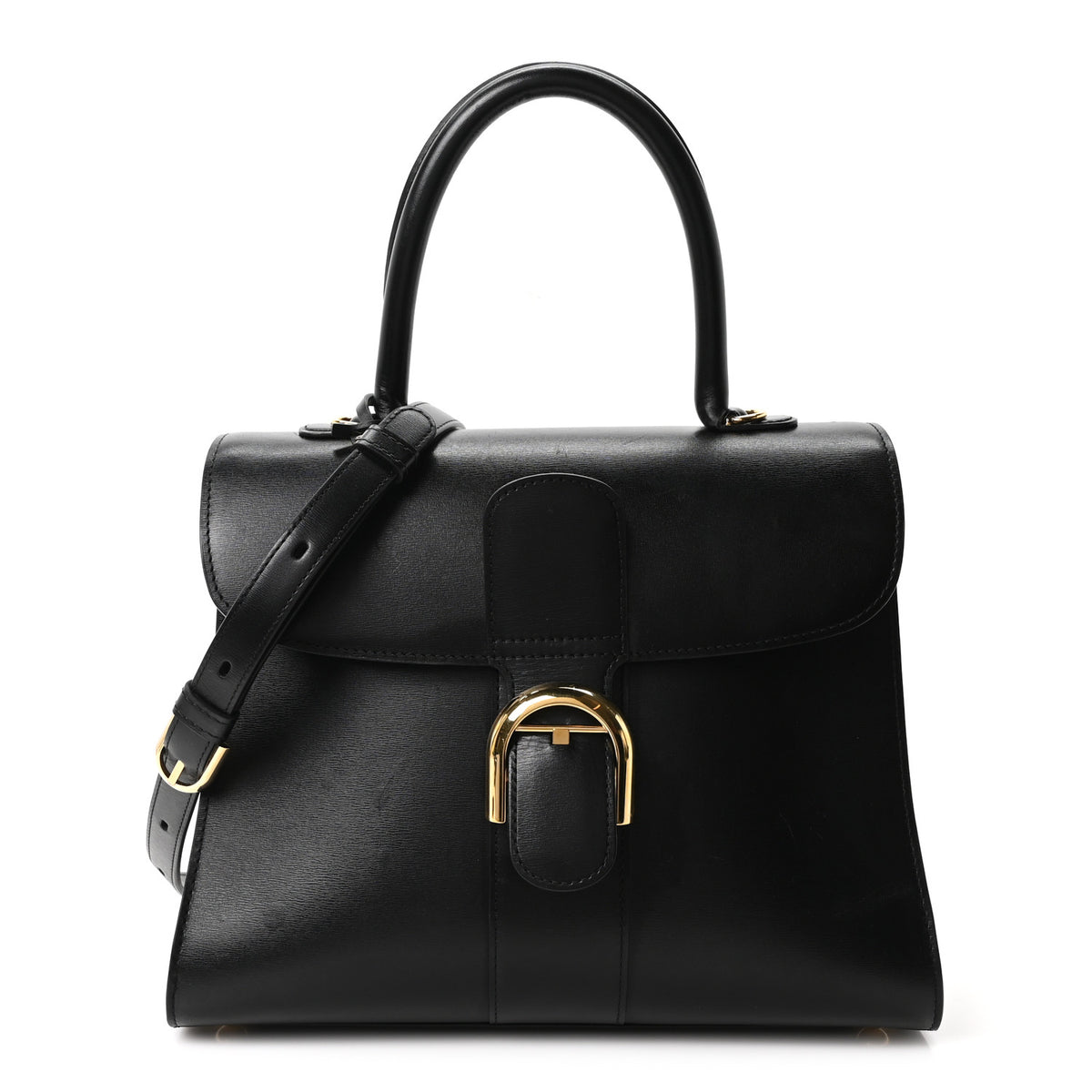 Delvaux Box Calfskin MM Brillant Satchel Black 1 of 11