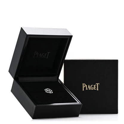 Piaget 18K White Gold Diamond .24ct Rose Ring 55 7.25 5 of 5