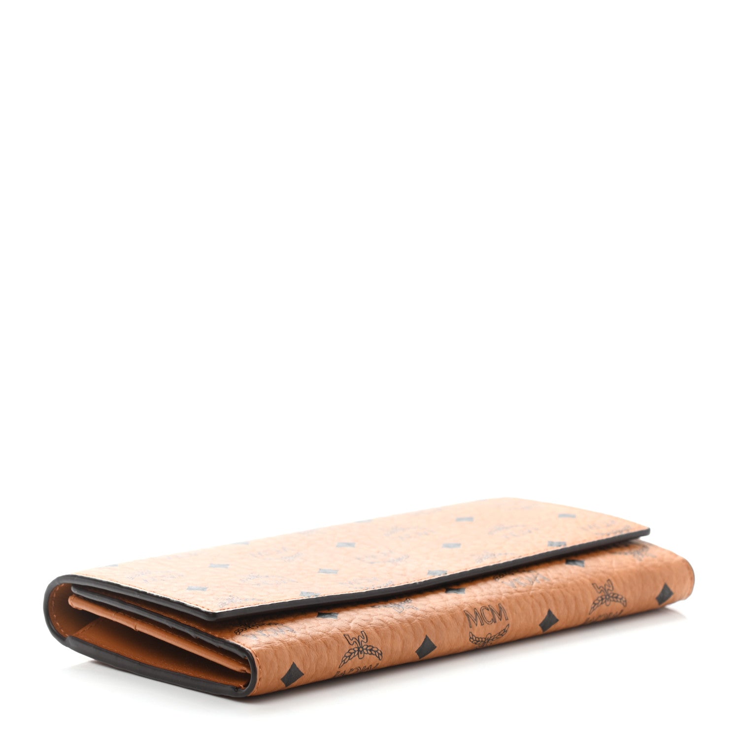 MCM Visetos Large Trifold Flap Wallet Cognac 4 of 7