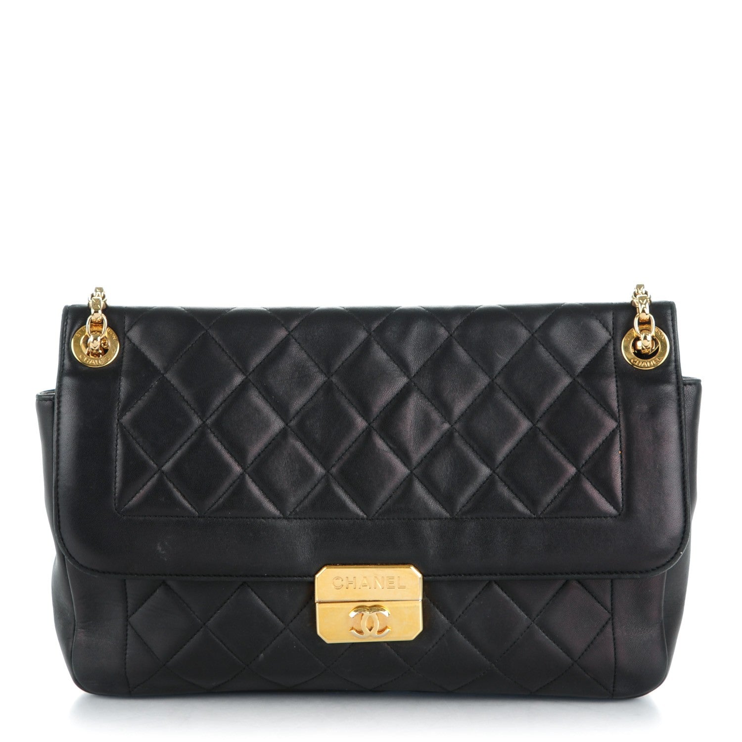 Chanel Lambskin Quilted Large Chic With Me Flap Black 1 of 9