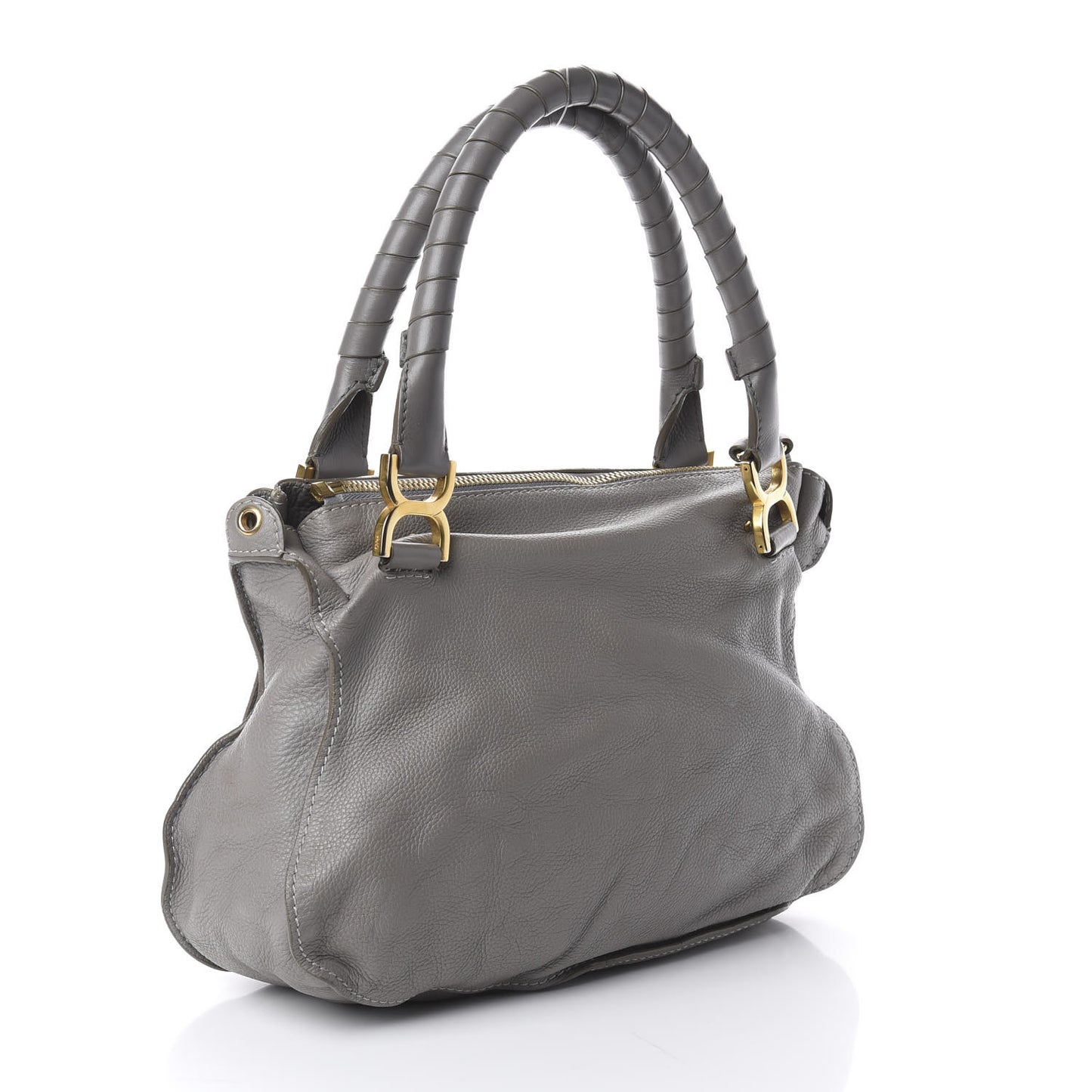 Calfskin Medium Marcie Satchel Cashmere Grey