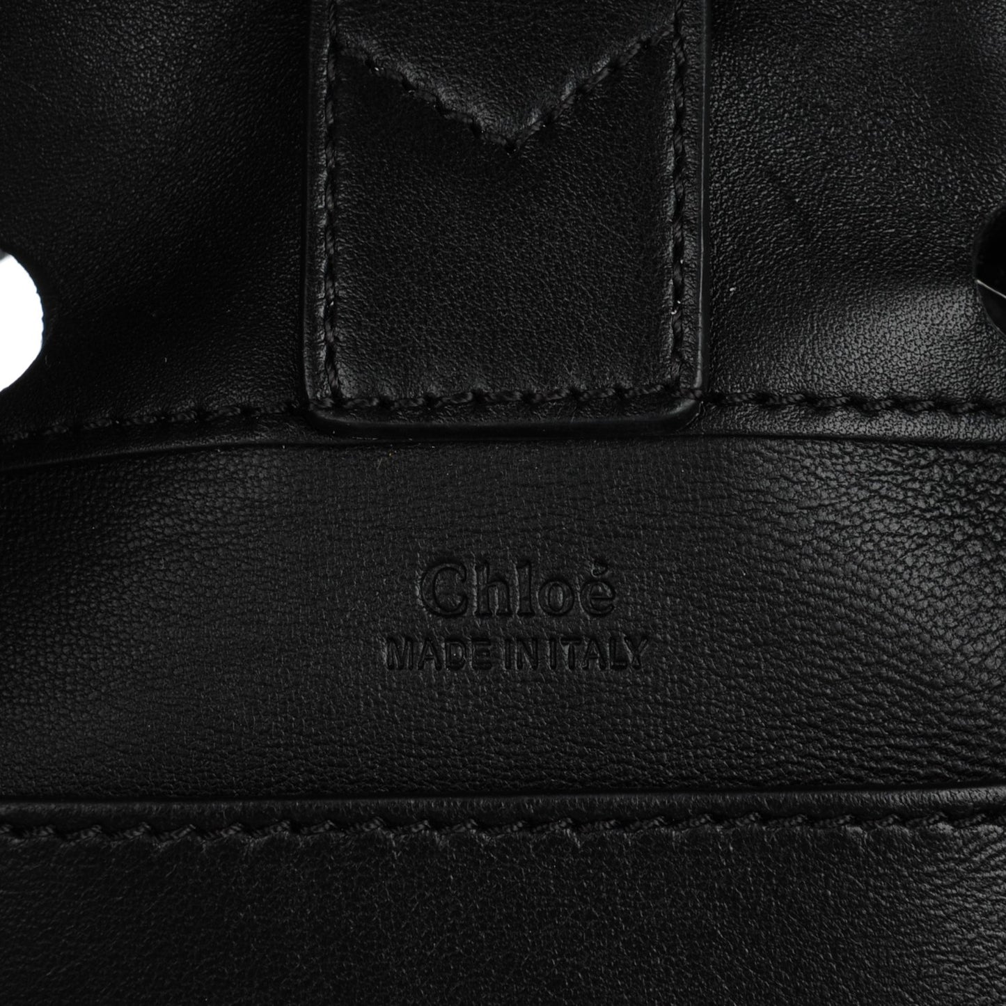 Lambskin Studded Small Inez Drawstring Bag Black
