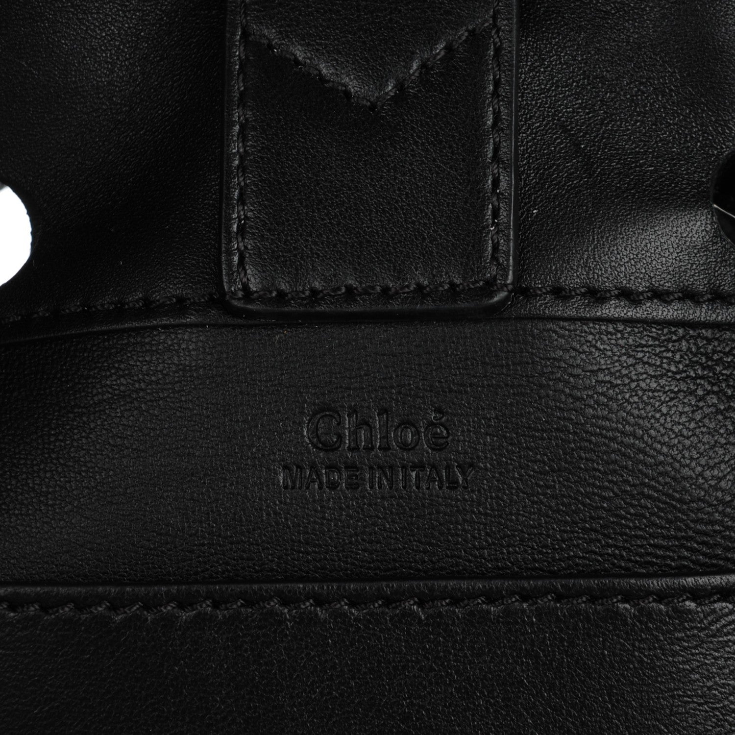Chloe Lambskin Studded Small Inez Drawstring Bag Black 6 of 8