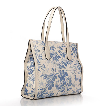 Gucci Canvas Herbarium Print Tote Blue 3 of 11