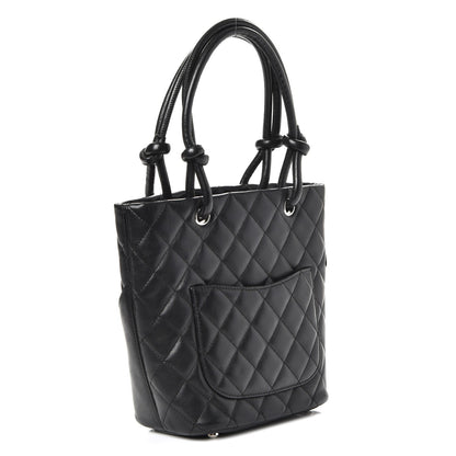Chanel Calfskin Quilted Small Cambon Tote Black 3 of 8