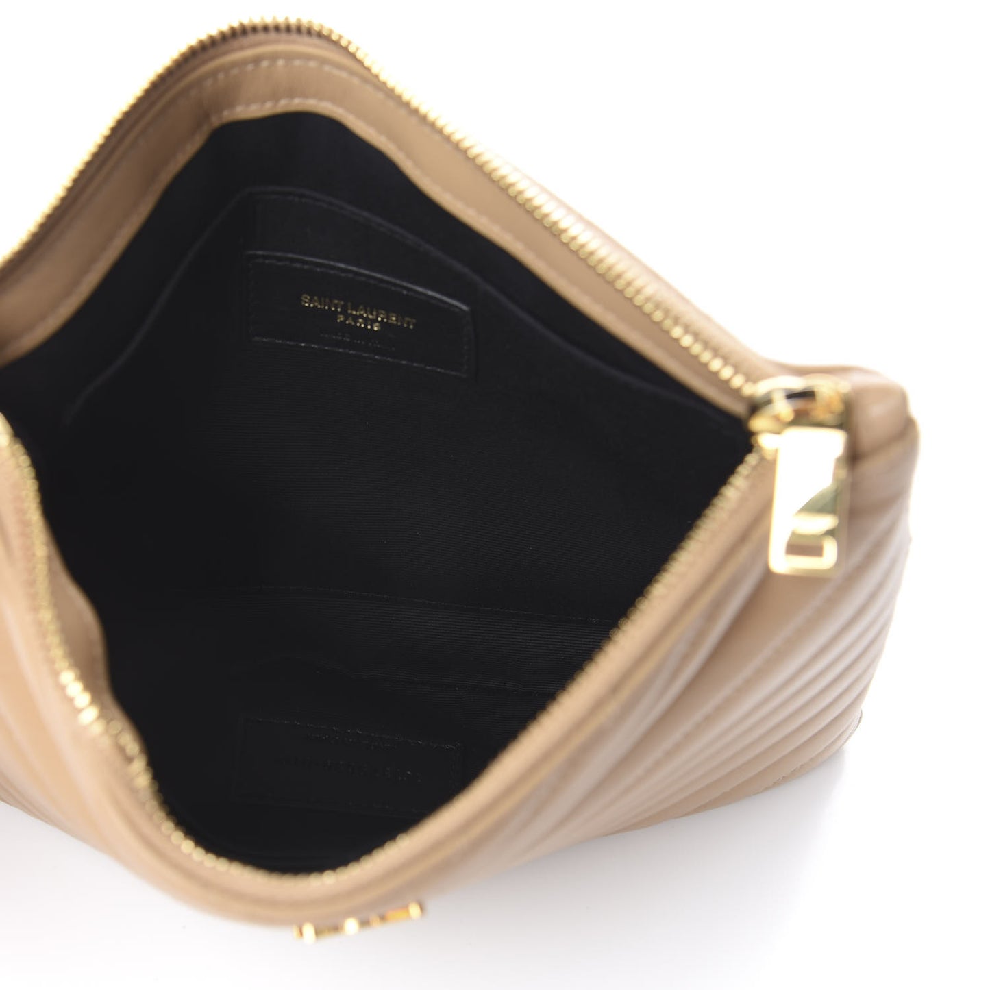 Calfskin Matelasse Chevron Monogram A5 Wristlet Cork