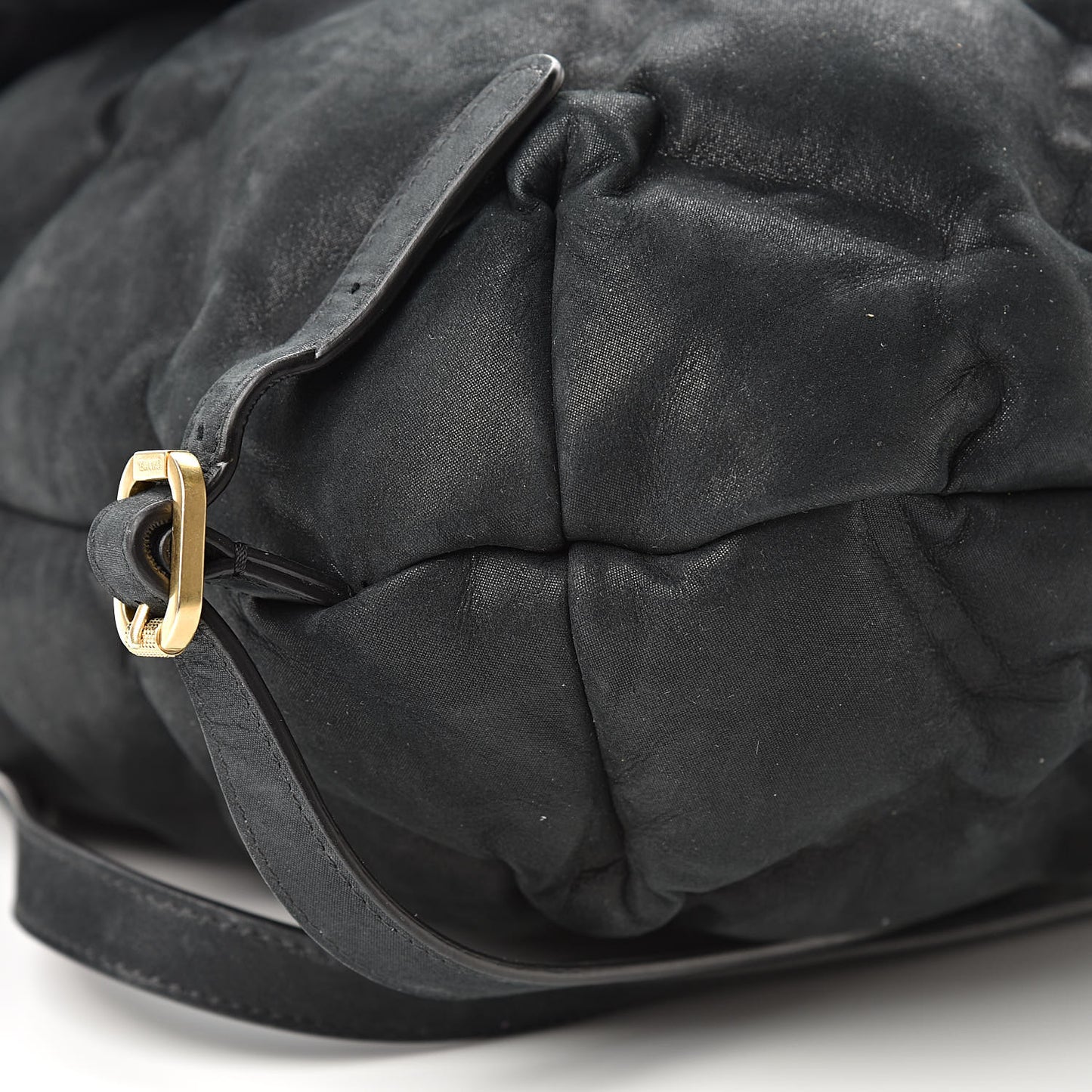 Iridescent Calfskin Quilted Chesterfield Backpack Black