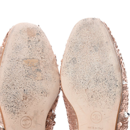 Chanel Sequin CC Moccasin Loafers 39 Pink 12 of 16