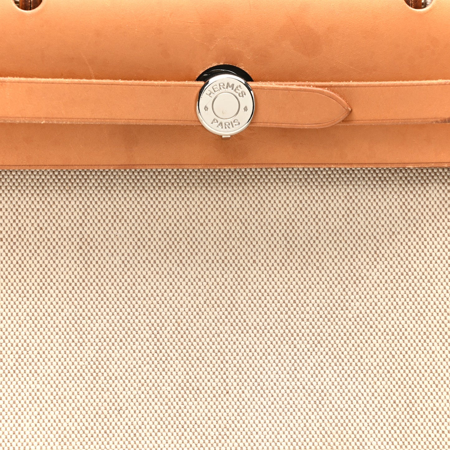 Toile Vache Calfskin Herbag 30 PM Black Natural
