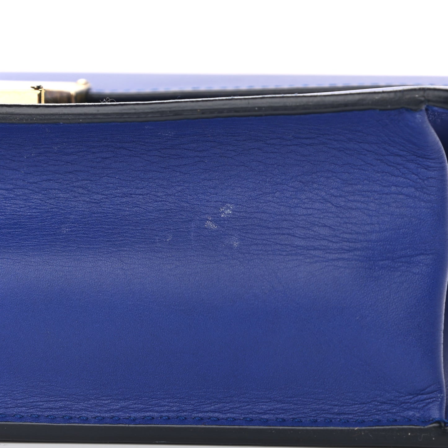 Smooth Calfskin Aileen Gancio Lock Shoulder Bag Blue