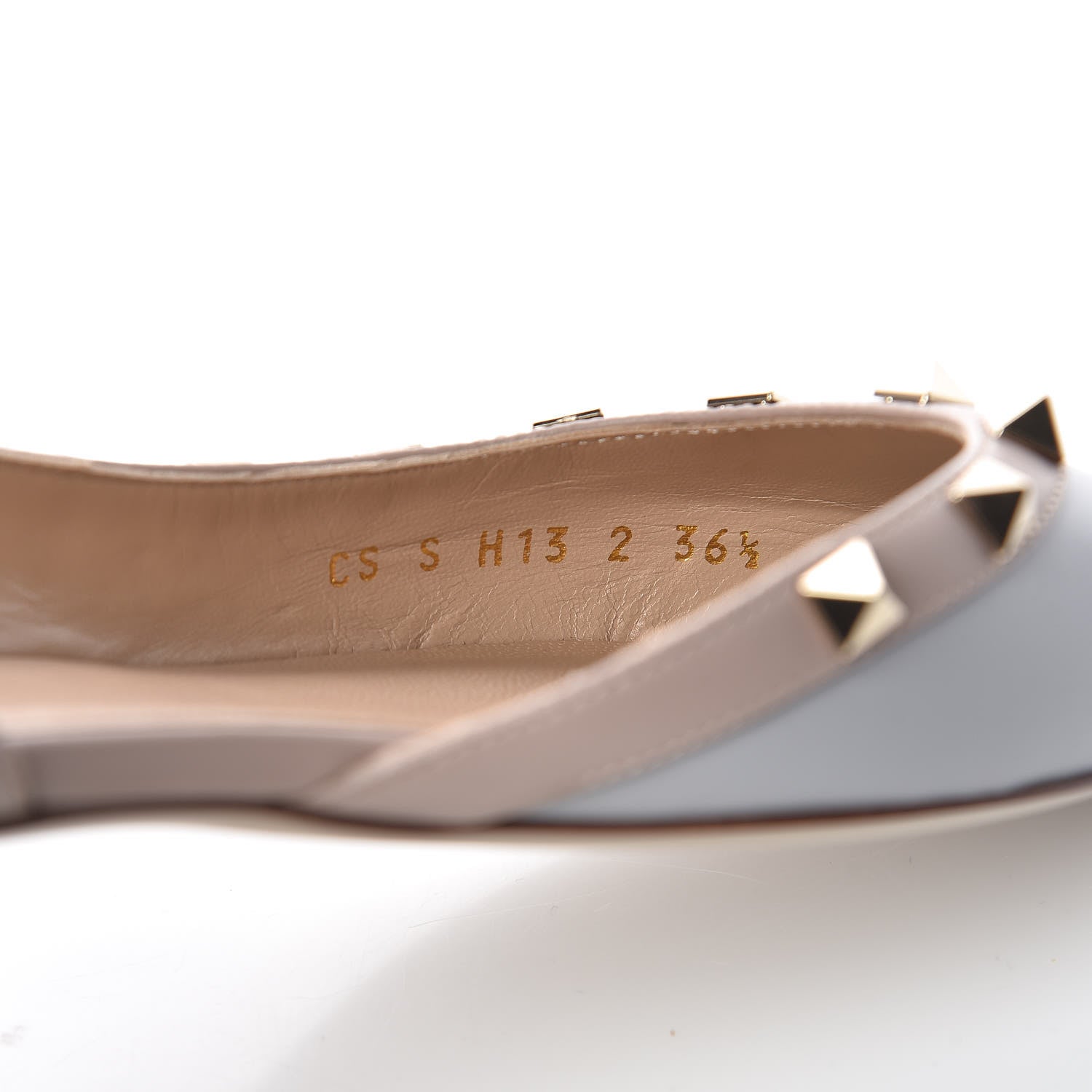 Valentino Garavani Nappa Rockstud Slingback Flats 36.5 Pastel Grey Poudre 7 of 9