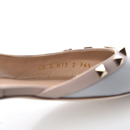 Valentino Garavani Nappa Rockstud Slingback Flats 36.5 Pastel Grey Poudre 7 of 9