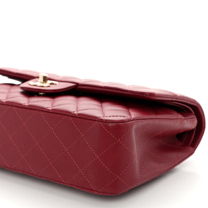 Chanel Lambskin Quilted Medium Double Flap Burgundy 10 of 10